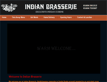 Tablet Screenshot of indianbrasserieonline.co.uk
